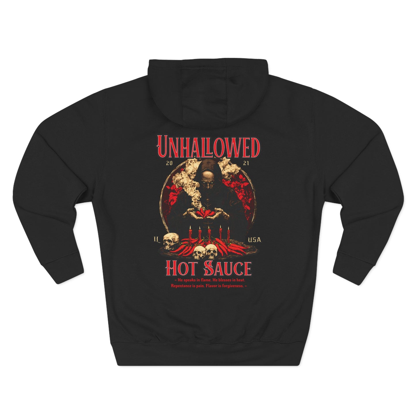 Unhallowed Priest Three-Panel Fleece Hoodie