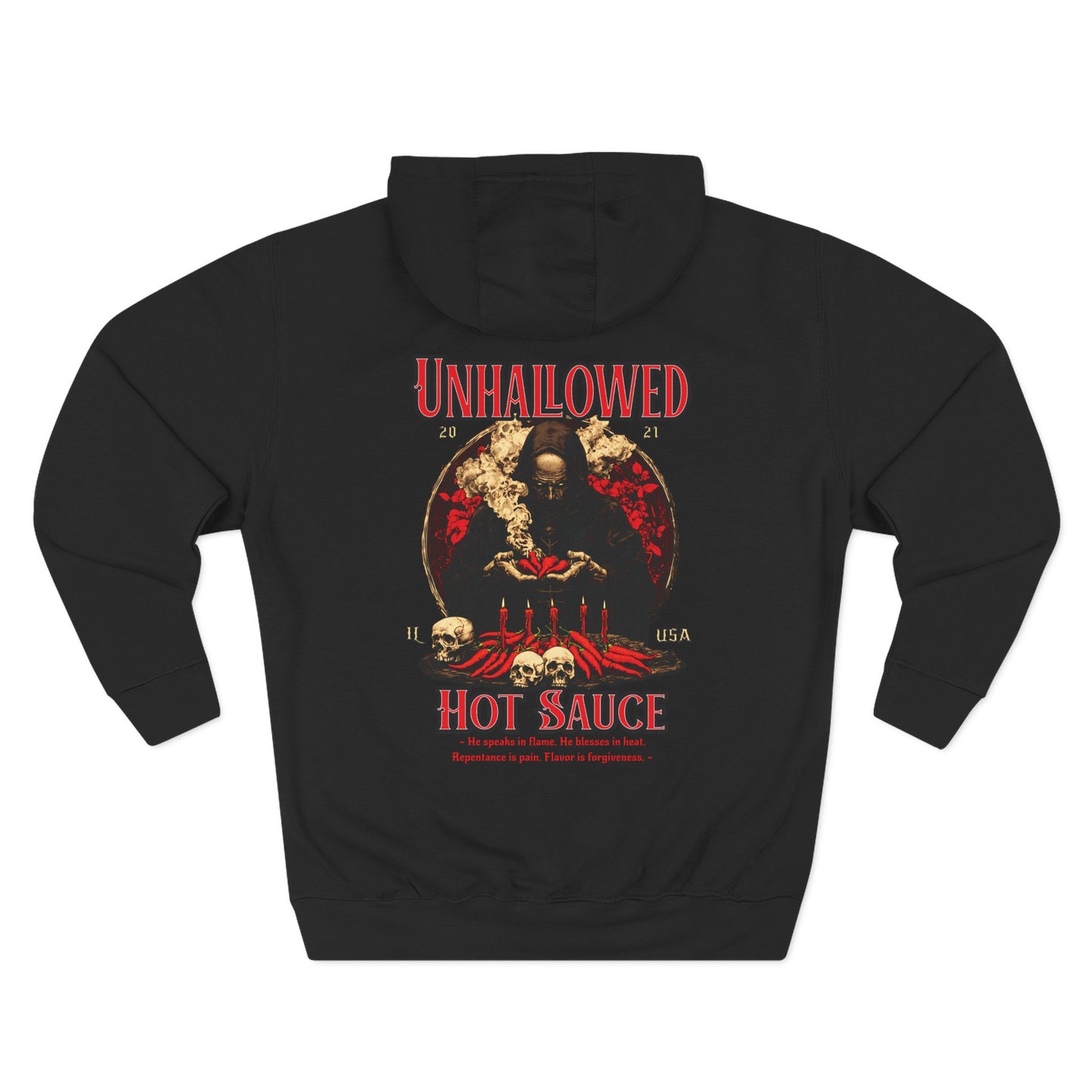 Unhallowed Priest Three-Panel Fleece Hoodie